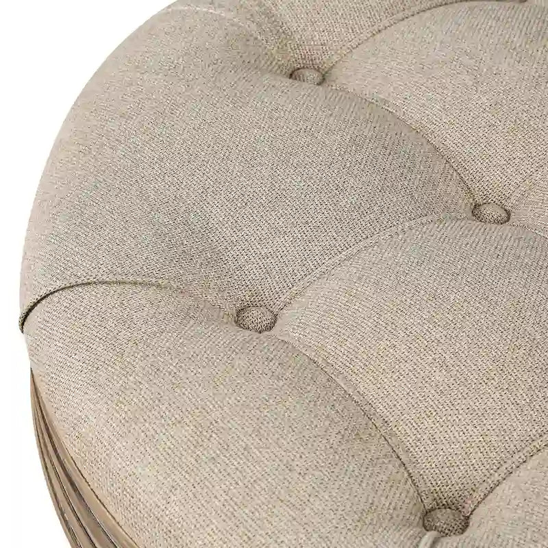 Table basse repose-pieds ronde large