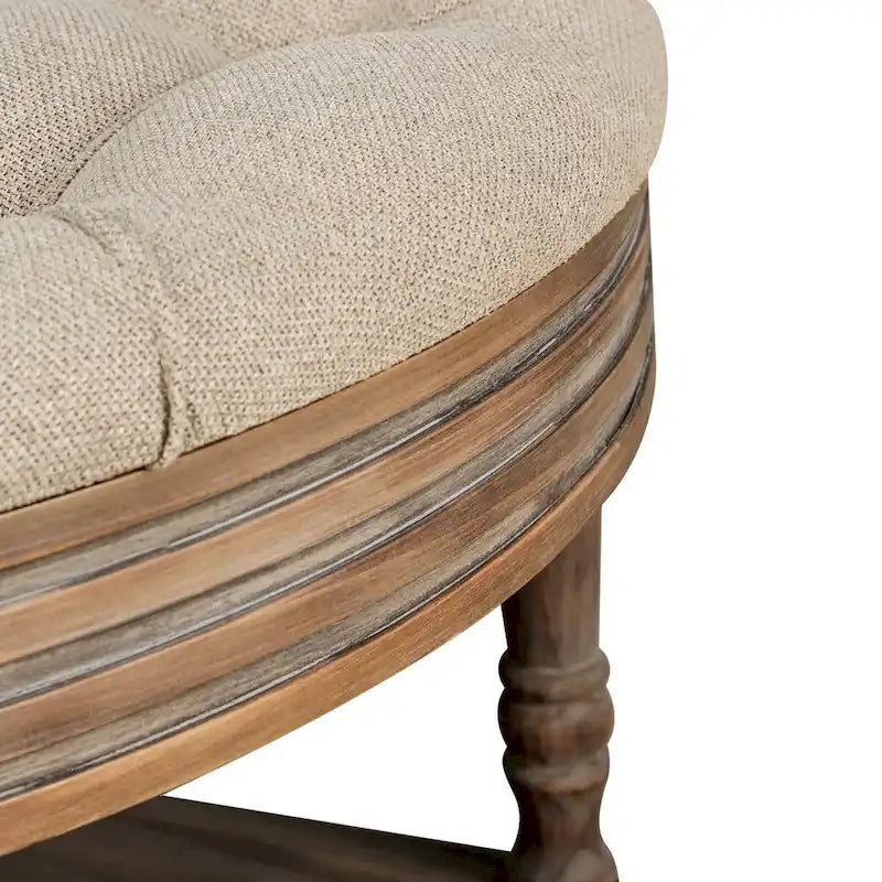 Table basse repose-pieds ronde large