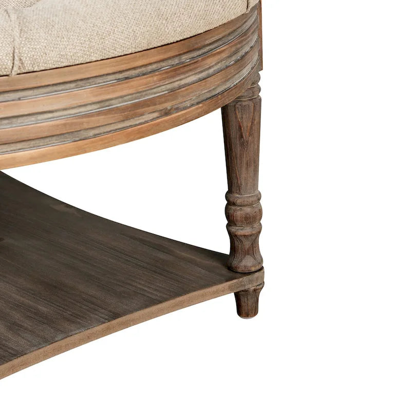 Table basse repose-pieds ronde large